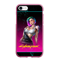 Чехол iPhone 7/8 матовый Judy Cyberpunk2077