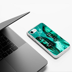 Чехол iPhone 7/8 матовый Placebo - turquoise, цвет: 3D-белый — фото 2