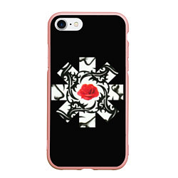 Чехол iPhone 7/8 матовый RHCP Logo Red Rose