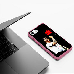 Чехол iPhone 7/8 матовый Red Hot Chili Peppers RHCP, цвет: 3D-малиновый — фото 2