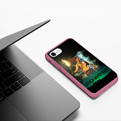 Чехол iPhone 7/8 матовый Uncharted Tom Holland, цвет: 3D-малиновый — фото 2