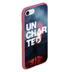Чехол iPhone 7/8 матовый Uncharted Анчартед На картах не значится, цвет: 3D-малиновый — фото 2