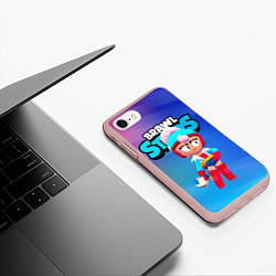 Чехол iPhone 7/8 матовый BrawlStars Janet Джанет, цвет: 3D-светло-розовый — фото 2