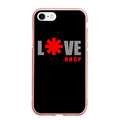 Чехол iPhone 7/8 матовый Love RHCP Red Hot Chili Peppers