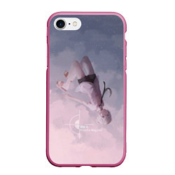 Чехол iPhone 7/8 матовый Летящий Карма Класс убийц, цвет: 3D-малиновый