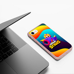 Чехол iPhone 7/8 матовый BrawlStars Bonny, цвет: 3D-светло-розовый — фото 2