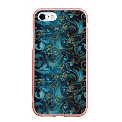 Чехол iPhone 7/8 матовый Blue Abstract Узоры