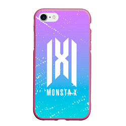 Чехол iPhone 7/8 матовый Monsta x neon, цвет: 3D-малиновый