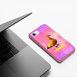 Чехол iPhone 7/8 матовый Блистай как утка огарь, цвет: 3D-малиновый — фото 2