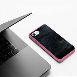 Чехол iPhone 7/8 матовый Темная текстура, цвет: 3D-малиновый — фото 2