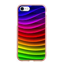 Чехол iPhone 7/8 матовый Color line neon pattern Abstraction Summer 2023