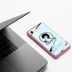 Чехол iPhone 7/8 матовый The doors музыкант, цвет: 3D-малиновый — фото 2