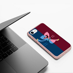 Чехол iPhone 7/8 матовый POPPY PLAYTIME HAGGY WAGGY AND KISSY MISSY, цвет: 3D-светло-розовый — фото 2