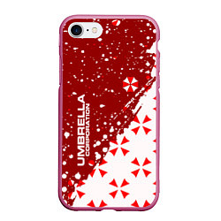 Чехол iPhone 7/8 матовый Resident Evil Umbrella Corporation паттерн