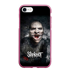 Чехол iPhone 7/8 матовый Slipknot - The Gray Chapter - Corey Taylor, цвет: 3D-малиновый