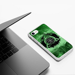 Чехол iPhone 7/8 матовый Вегвизир Рунический Компас 3D, цвет: 3D-белый — фото 2