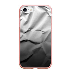 Чехол iPhone 7/8 матовый Мятая бумага Текстура Crumpled Paper Texture, цвет: 3D-светло-розовый