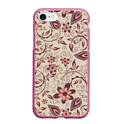 Чехол iPhone 7/8 матовый Вьющиеся цветы
