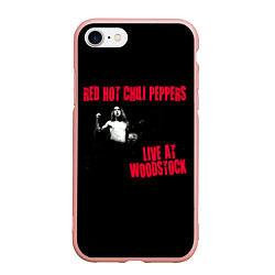 Чехол iPhone 7/8 матовый Live at Woodstock - Red Hot Chili Peppers