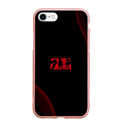 Чехол iPhone 7/8 матовый Аниме Акира черный принт, цвет: 3D-светло-розовый