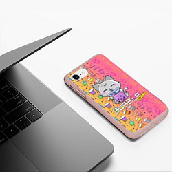 Чехол iPhone 7/8 матовый Bubble Tea - Бабл Ти, цвет: 3D-светло-розовый — фото 2