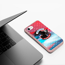 Чехол iPhone 7/8 матовый Американский орел USA, цвет: 3D-светло-розовый — фото 2