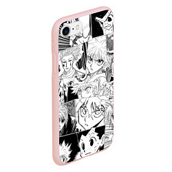 Чехол iPhone 7/8 матовый Hunter x Hunter pattern, цвет: 3D-светло-розовый — фото 2