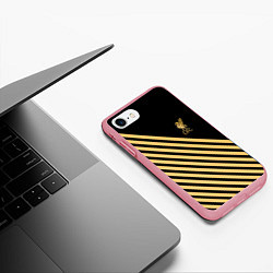 Чехол iPhone 7/8 матовый Liverpool ливерпуль полосы, цвет: 3D-баблгам — фото 2