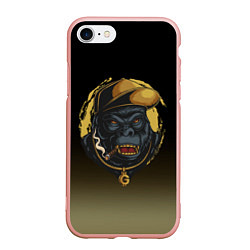 Чехол iPhone 7/8 матовый Hip-hop Gorilla, цвет: 3D-светло-розовый