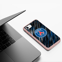 Чехол iPhone 7/8 матовый Псж football club, цвет: 3D-светло-розовый — фото 2