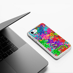 Чехол iPhone 7/8 матовый COLOR STARFALL, цвет: 3D-белый — фото 2