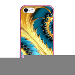 Чехол iPhone 7/8 матовый Двойная авангардная спираль Double avant-garde spi, цвет: 3D-малиновый