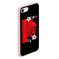 Чехол iPhone 7/8 матовый Игра Окончена Красный Череп, цвет: 3D-светло-розовый — фото 2