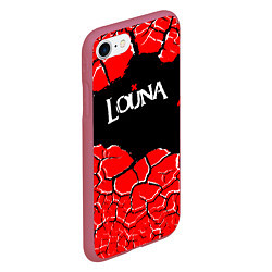 Чехол iPhone 7/8 матовый Louna band ТРЕЩИНЫ, цвет: 3D-малиновый — фото 2