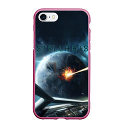 Чехол iPhone 7/8 матовый Stellaris взрыв звезды лучом с космического корабл