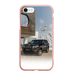Чехол iPhone 7/8 матовый Тoyota Land Cruiser Prado у горного коттеджа Mount