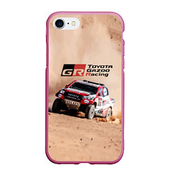 Чехол iPhone 7/8 матовый Toyota Gazoo Racing Desert Rally, цвет: 3D-малиновый