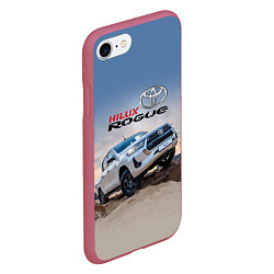 Чехол iPhone 7/8 матовый Toyota Hilux Rogue Off-road vehicle Тойота - прохо, цвет: 3D-малиновый — фото 2