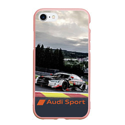 Чехол iPhone 7/8 матовый Audi Sport Racing team Ауди Спорт Гоночная команда, цвет: 3D-светло-розовый