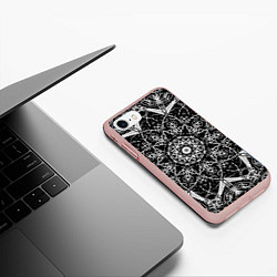 Чехол iPhone 7/8 матовый Hard Lace, цвет: 3D-светло-розовый — фото 2