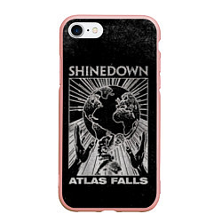 Чехол iPhone 7/8 матовый Atlas Falls - Shinedown, цвет: 3D-светло-розовый