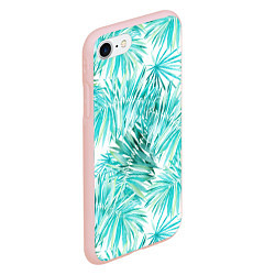 Чехол iPhone 7/8 матовый Листья Пальмы Нарисованные Акварелью, цвет: 3D-светло-розовый — фото 2