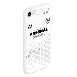 Чехол iPhone 7/8 матовый Arsenal Champions Униформа, цвет: 3D-белый — фото 2