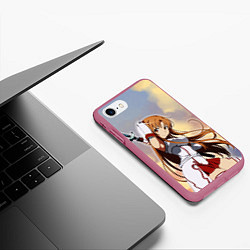 Чехол iPhone 7/8 матовый Асуна Юки - Sword Art Online, цвет: 3D-малиновый — фото 2