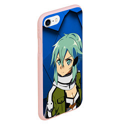 Чехол iPhone 7/8 матовый Синон из Sword Art Online, цвет: 3D-светло-розовый — фото 2