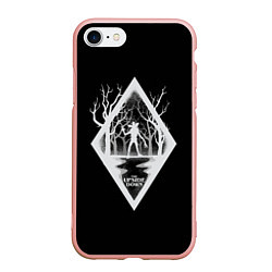 Чехол iPhone 7/8 матовый Welcome to the Upside Down Stranger Things, цвет: 3D-светло-розовый