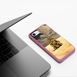 Чехол iPhone 7/8 матовый Dominion - Skillet, цвет: 3D-малиновый — фото 2