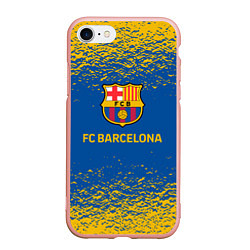 Чехол iPhone 7/8 матовый Barcelona желтые брызги