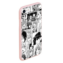 Чехол iPhone 7/8 матовый Log Horizon pattern, цвет: 3D-светло-розовый — фото 2