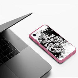 Чехол iPhone 7/8 матовый КЛЕЙМО ЖЕРТВЫ - БЕРСЕРКBERSERK, цвет: 3D-малиновый — фото 2
